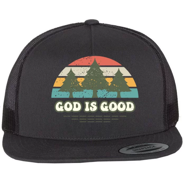 God Is Good Flat Bill Trucker Hat