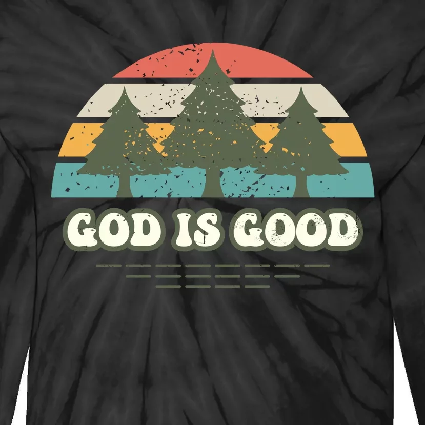 God Is Good Tie-Dye Long Sleeve Shirt