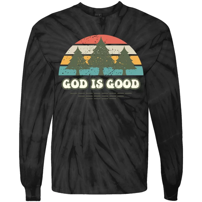 God Is Good Tie-Dye Long Sleeve Shirt