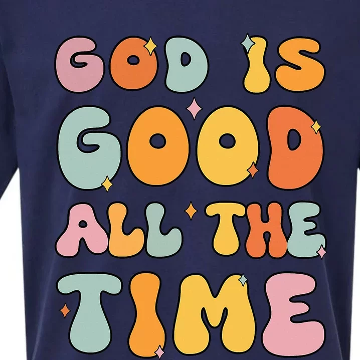 God Is Good All The Time Christian Jesus Girl Sueded Cloud Jersey T-Shirt