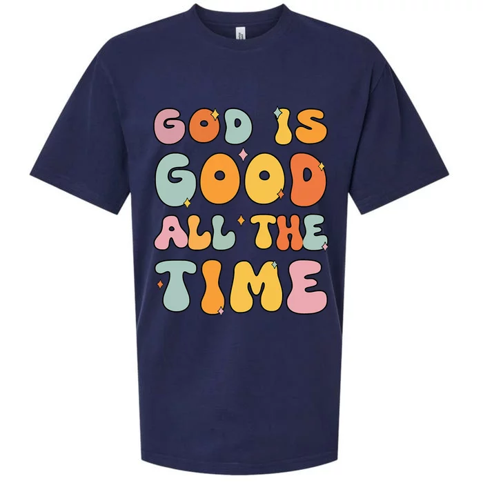 God Is Good All The Time Christian Jesus Girl Sueded Cloud Jersey T-Shirt