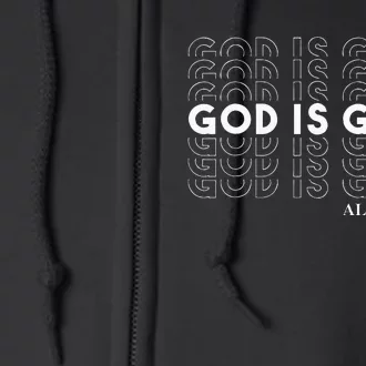 God Is Good Christian Worship PreacherS Classic Fit Crew Neck Short Sleeve Full Zip Hoodie