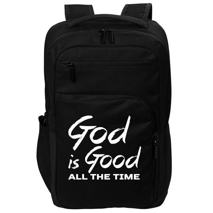 God Is Good All The Time Funny Christian Impact Tech Backpack