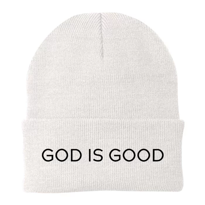 God Is Good Trendy Christian Saying Minimal Knit Cap Winter Beanie