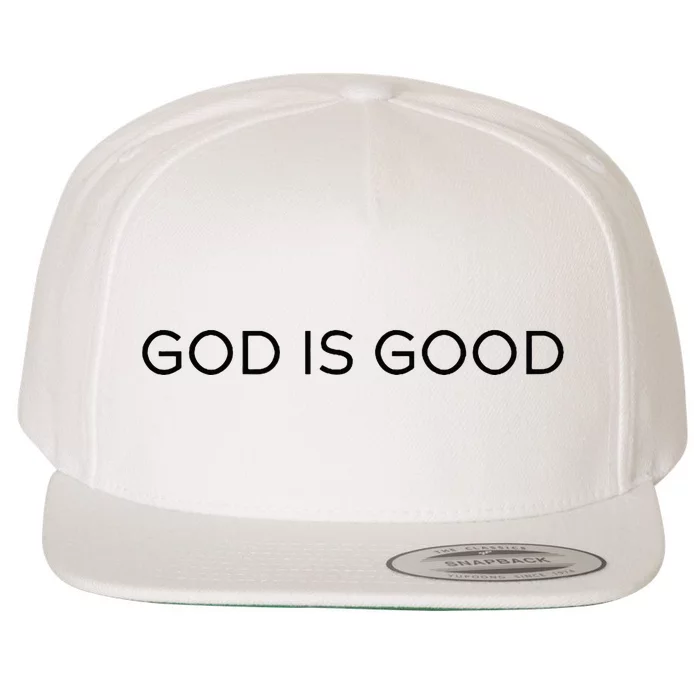 God Is Good Trendy Christian Saying Minimal Wool Snapback Cap