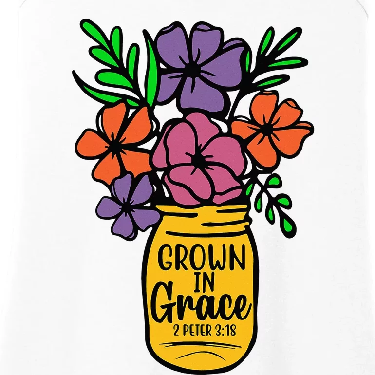 grown in grace Jesus believe Christian gift ideas Ladies Essential Tank