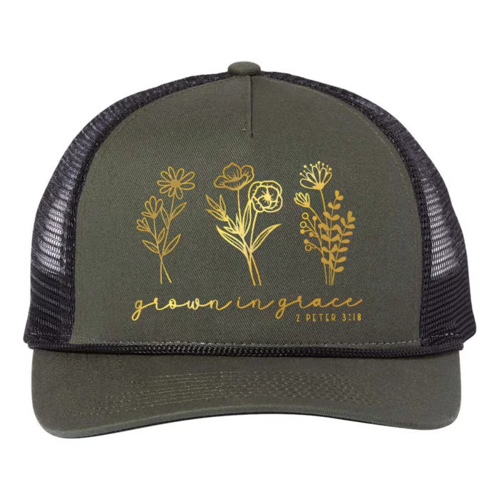 Grown In Grace Retro Rope Trucker Hat Cap