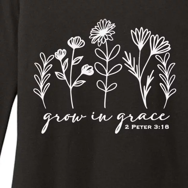 Grow In Grace Faith Christian Jesus Womens CVC Long Sleeve Shirt