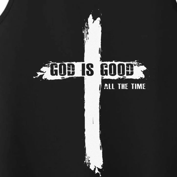 God Is Good Cross Funny Christian Performance Tank