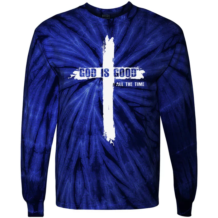 God Is Good Cross Funny Christian Tie-Dye Long Sleeve Shirt