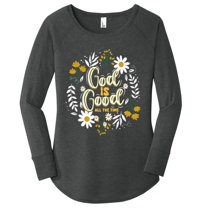 God Is Good Christian Believers God Christian Religious Women's Perfect Tri Tunic Long Sleeve Shirt