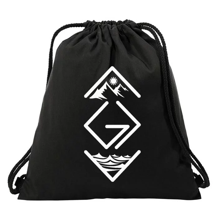 God Is Greater Than The Highs And Lows Ups And Downs Drawstring Bag