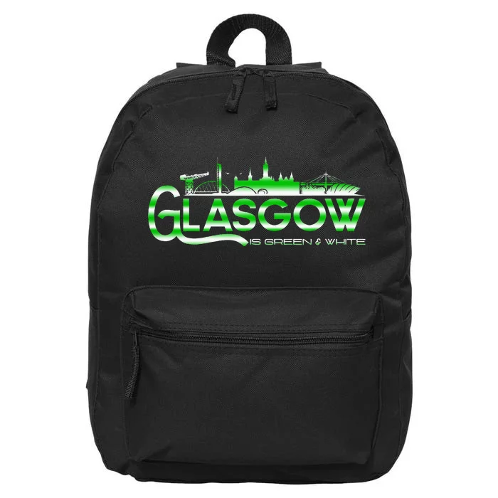 Glasgow Is Green And White 16 in Basic Backpack