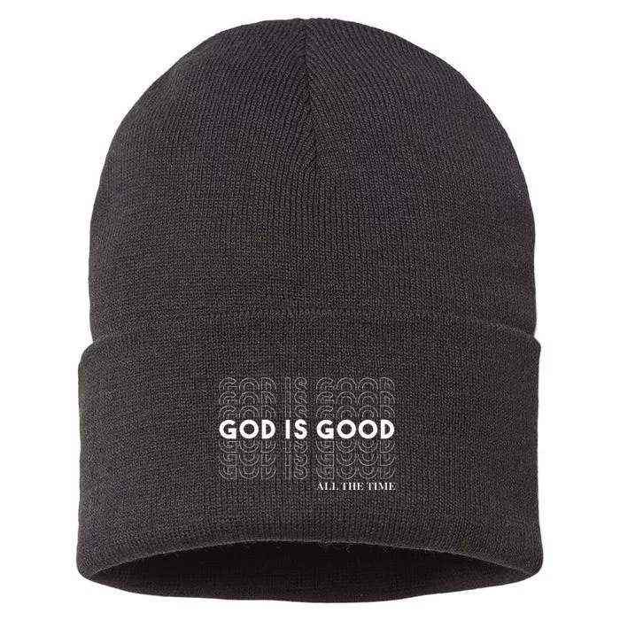 God Is Good Christian Worship PreacherS Sustainable Knit Beanie