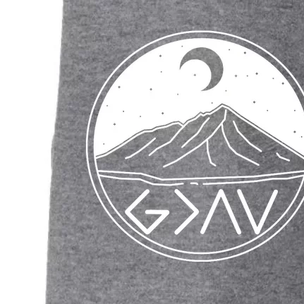 God Is Greater Than High And Lows Mountain Camping Doggie 3-End Fleece Hoodie