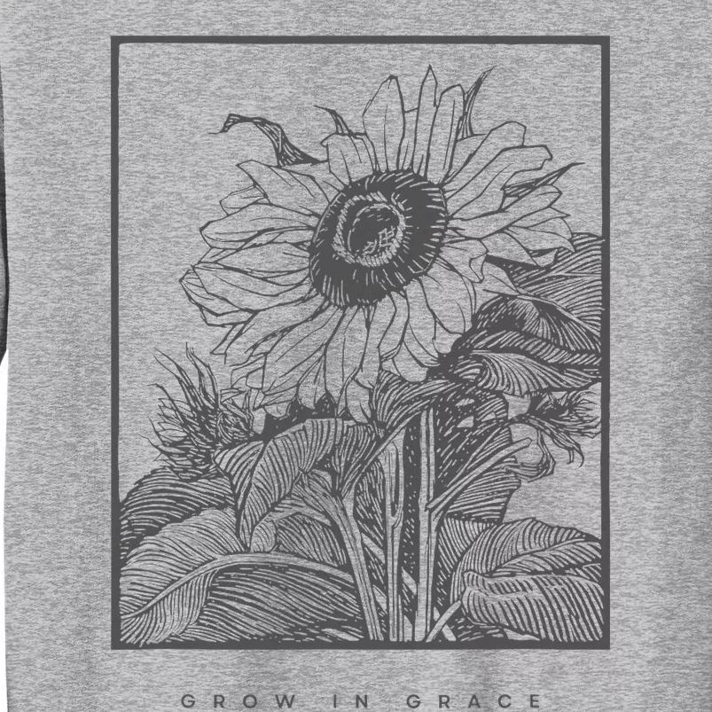 Grow In Grace Christian Sunflower Tall Sweatshirt