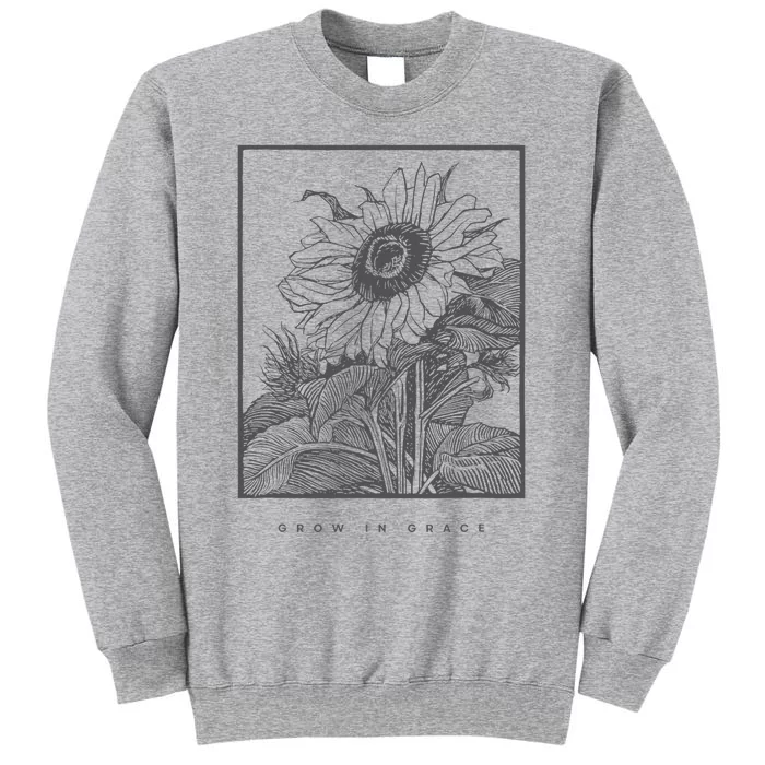 Grow In Grace Christian Sunflower Tall Sweatshirt