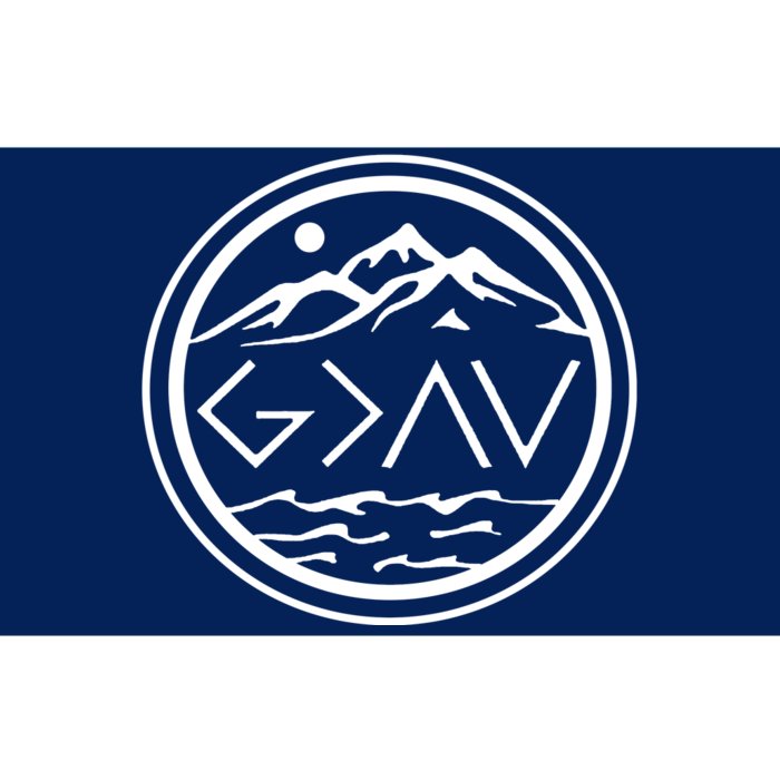 God Is Greater Than The High And Lows Graphic Inspirational Christian Mountain Bumper Sticker