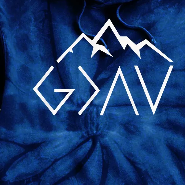 God Is Greater Than The Highs And Lows Minimalist Mountains Tie Dye Hoodie