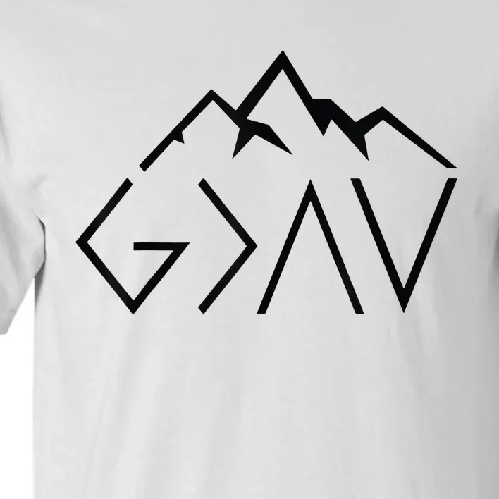 God Is Greater Than The Highs And Lows Minimalist Mountains Tall T-Shirt