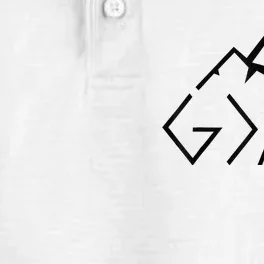 God Is Greater Than The Highs And Lows Minimalist Mountains Dry Zone Grid Performance Polo