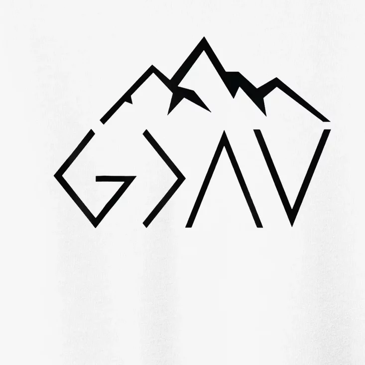 God Is Greater Than The Highs And Lows Minimalist Mountains Toddler T-Shirt