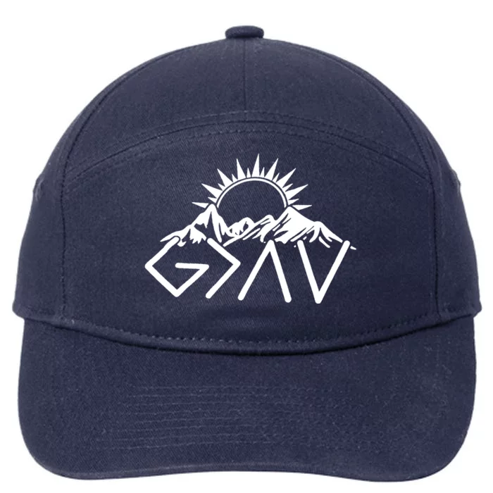 God Is Greater Than High And Lows Shirt Give God Country Music Cowboy Camp 7-Panel Snapback Hat