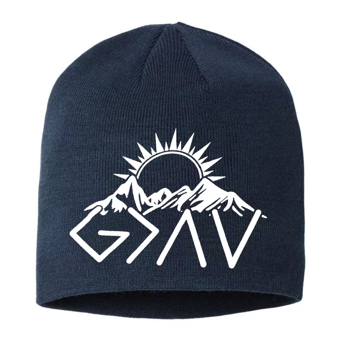 God Is Greater Than High And Lows Shirt Give God Country Music Cowboy Camp 8 1/2in Sustainable Knit Beanie