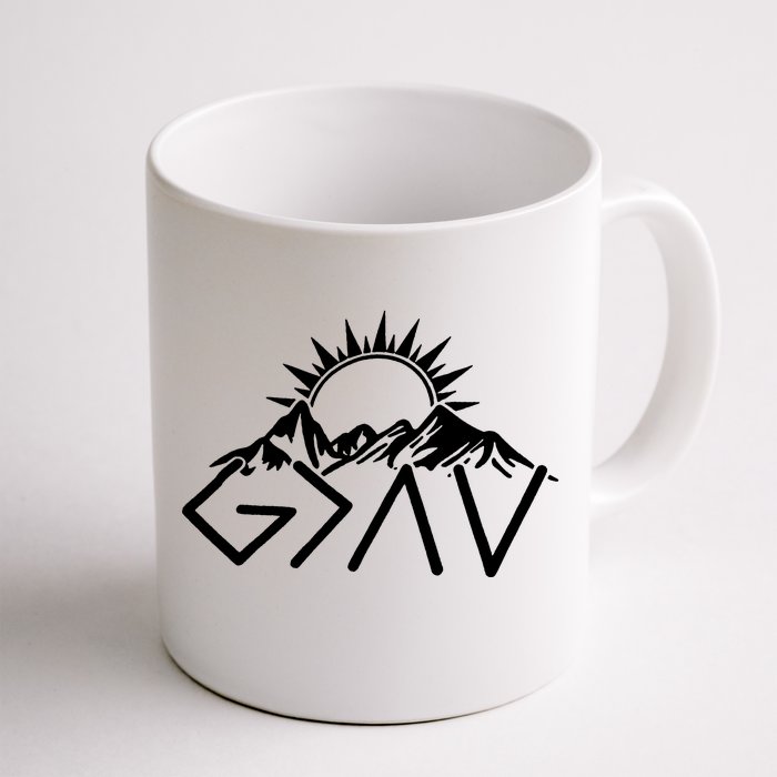 God Is Greater Than High And Lows Shirt Give God Country Music Cowboy Camp Front & Back Coffee Mug