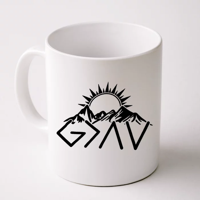 God Is Greater Than High And Lows Shirt Give God Country Music Cowboy Camp Front & Back Coffee Mug