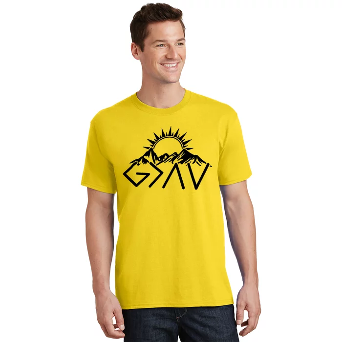 God Is Greater Than High And Lows Shirt Give God Country Music Cowboy Camp T-Shirt