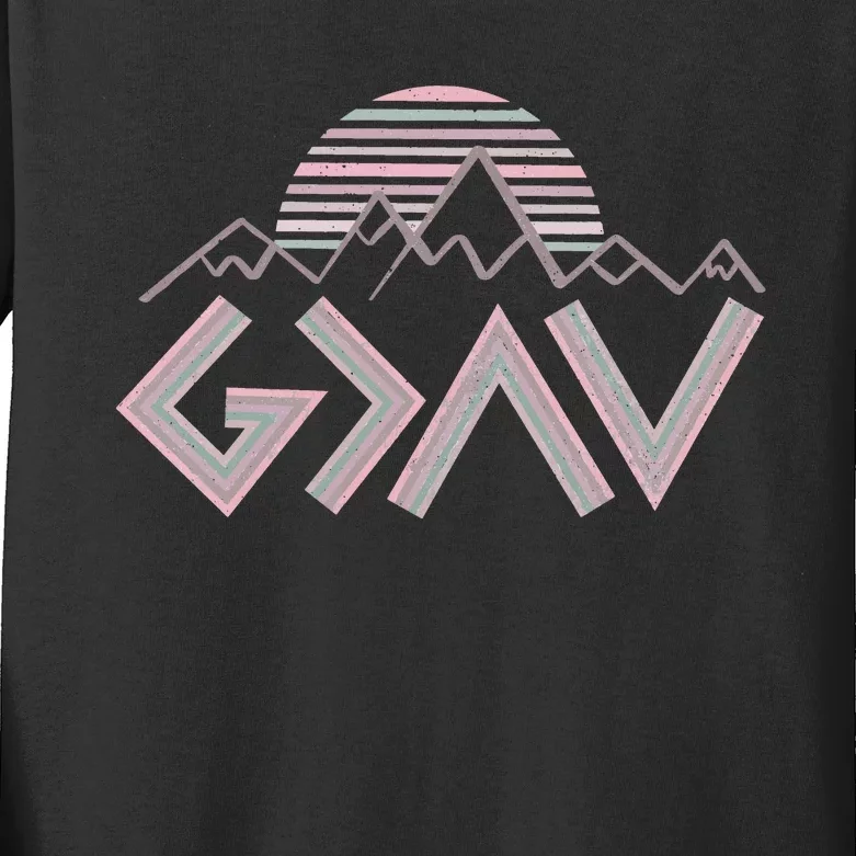 God Is Greater Than The Highs And Lows Kids Long Sleeve Shirt