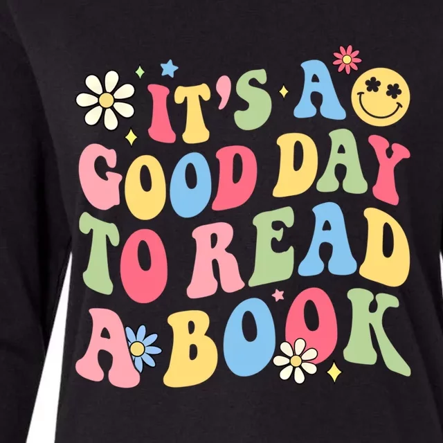 Groovy It's Good Day To Read Book Library Reading Lover Great Gift Womens Cotton Relaxed Long Sleeve T-Shirt