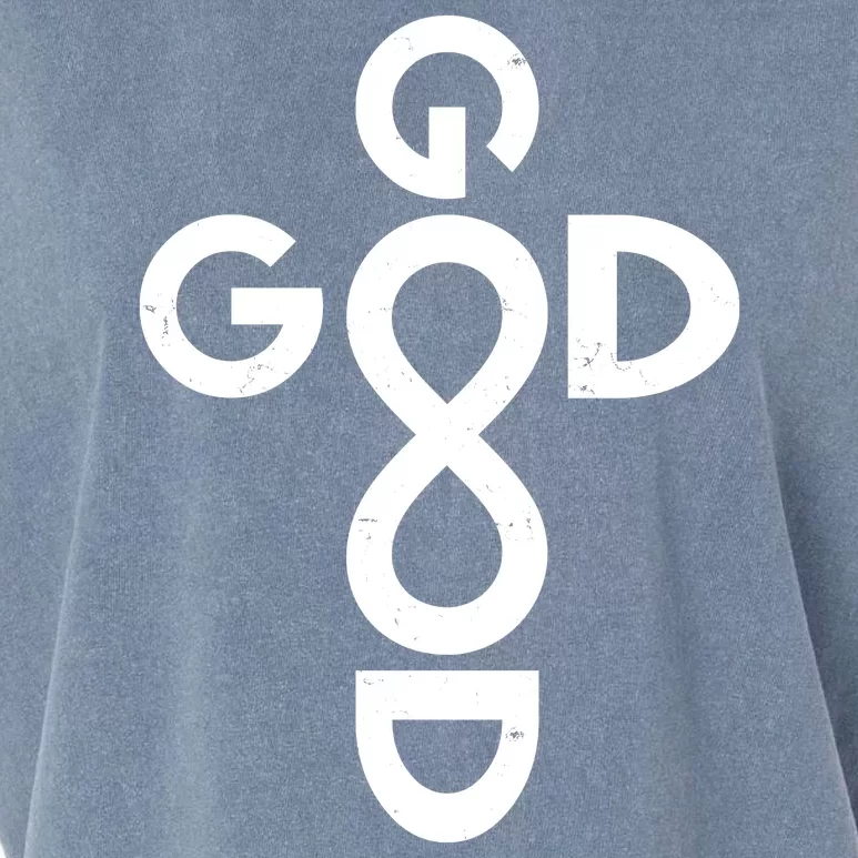 Good Is Good Cross Jesus Logo Garment-Dyed Women's Muscle Tee