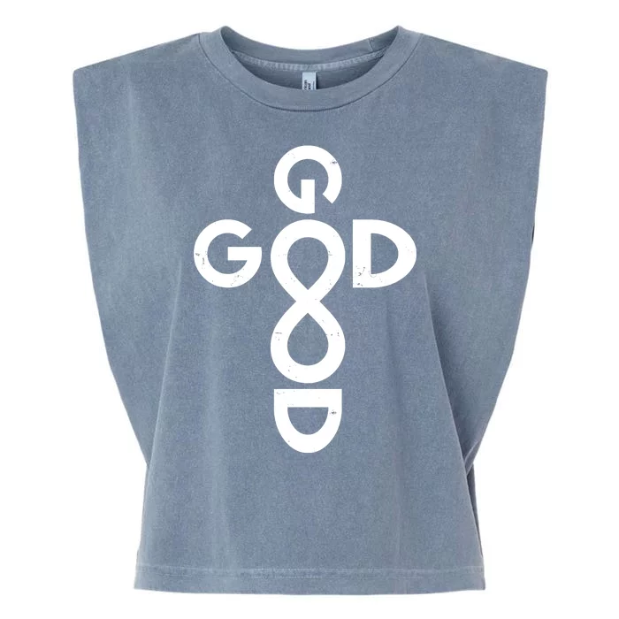 Good Is Good Cross Jesus Logo Garment-Dyed Women's Muscle Tee