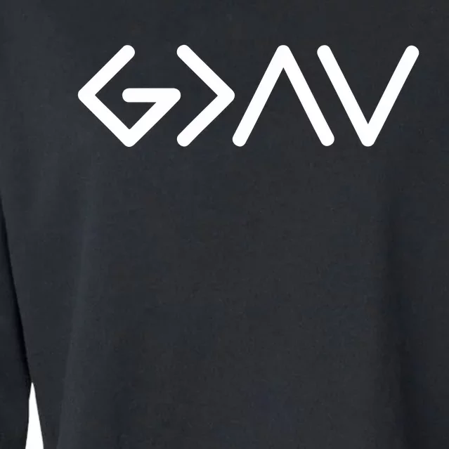 God Is Greater Than The Highs And Lows Cropped Pullover Crew