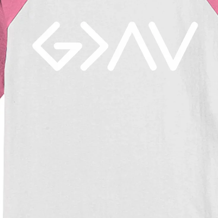 God Is Greater Than The Highs And Lows Kids Colorblock Raglan Jersey