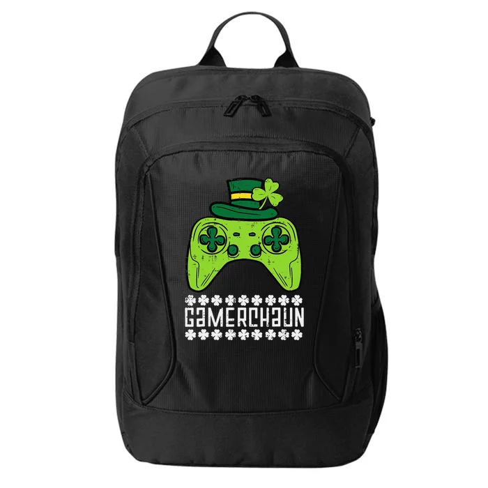 Gamerchaun Irish Gamer Paddys St Patrick Day City Backpack