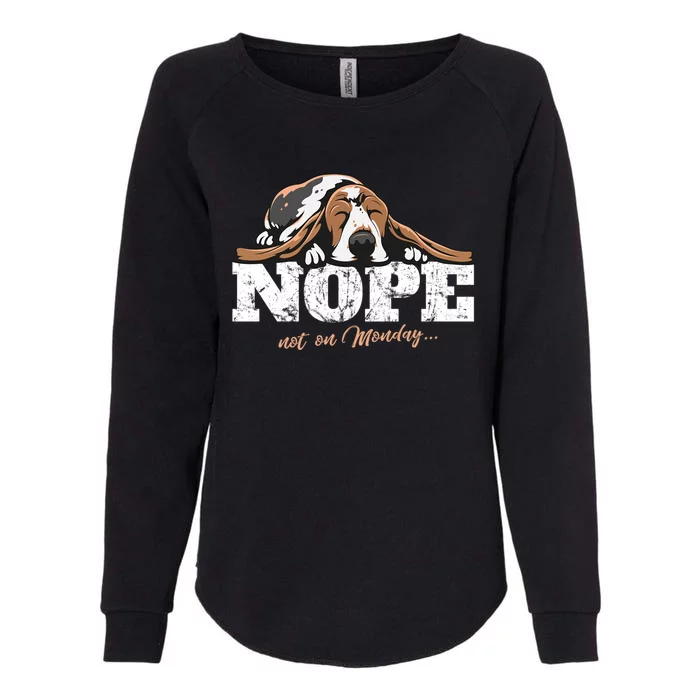 Great Idea Gift Basset Hound Womens California Wash Sweatshirt