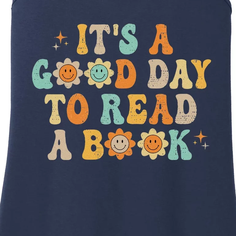 Groovy Its Good Day To Read Book Library Reading Lover Sweatshirt Ladies Essential Tank