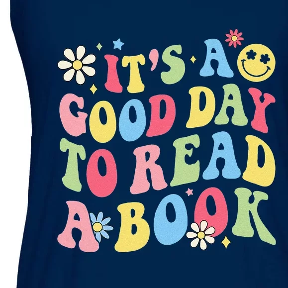 Groovy Its Good Day To Read Book Library Reading Lover Ladies Essential Flowy Tank