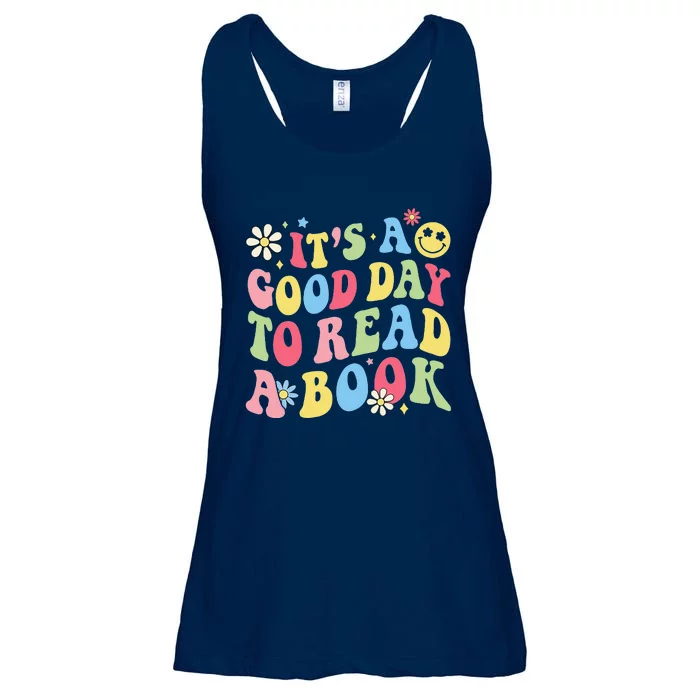 Groovy Its Good Day To Read Book Library Reading Lover Ladies Essential Flowy Tank