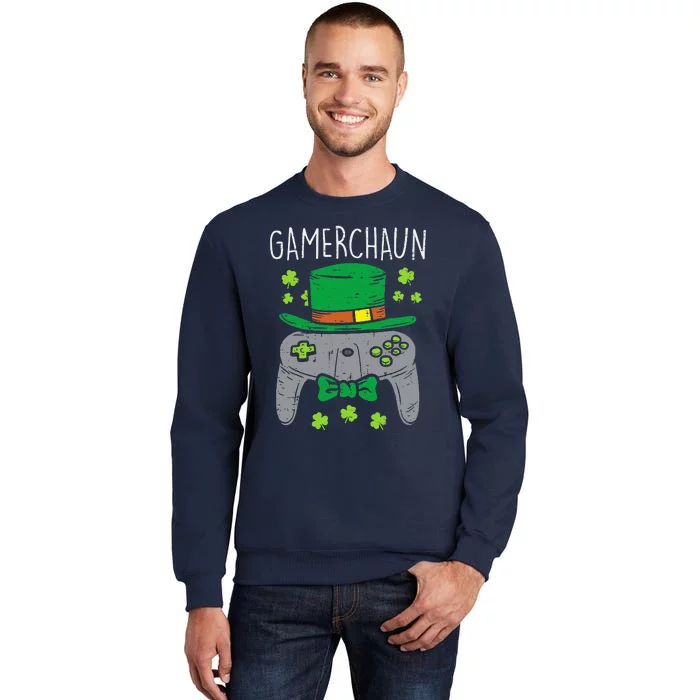 Gamerchaun Irish Gaming St Patricks Day Gift Gamer Tall Sweatshirt