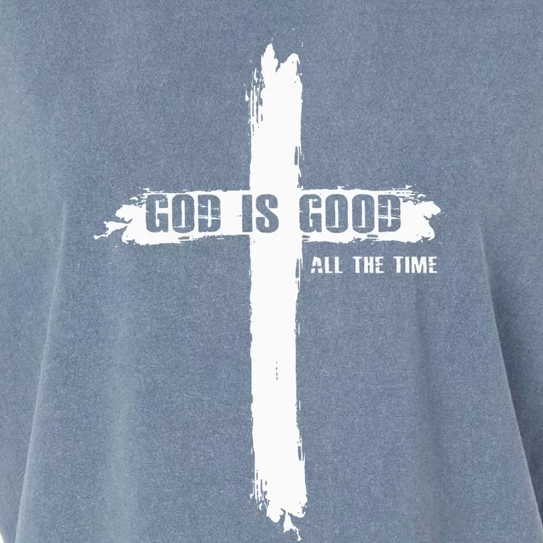 God Is Good Cross Funny Christian Garment-Dyed Women's Muscle Tee