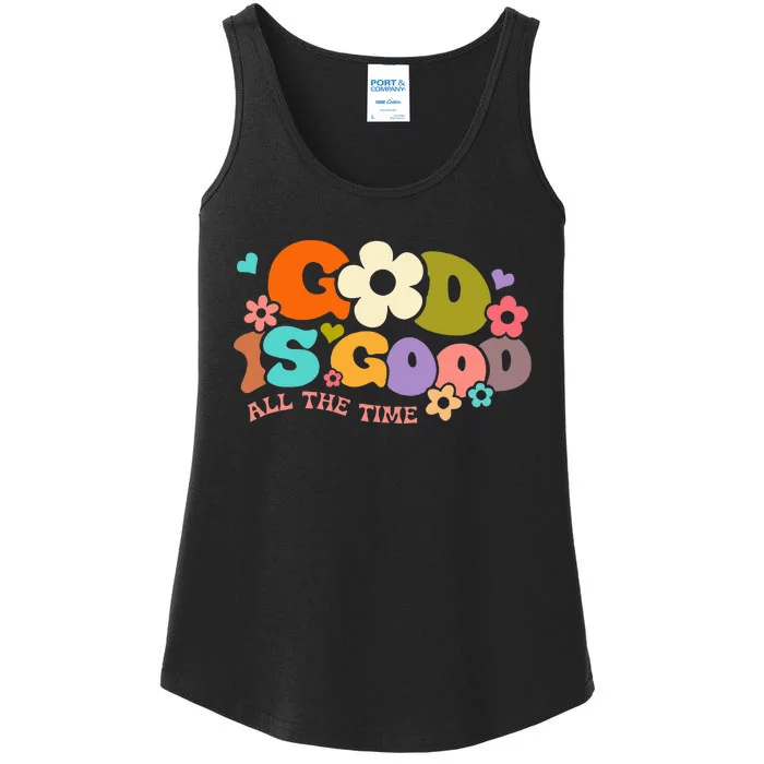 God Is Good All The Time Christian Jesus Women Gift Ladies Essential Tank