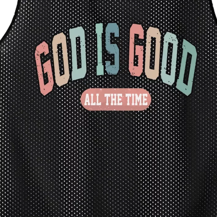 God Is Good All The Time Christian Religious Mesh Reversible Basketball Jersey Tank