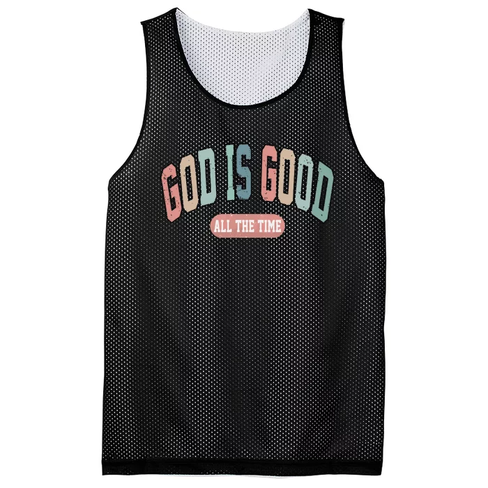 God Is Good All The Time Christian Religious Mesh Reversible Basketball Jersey Tank