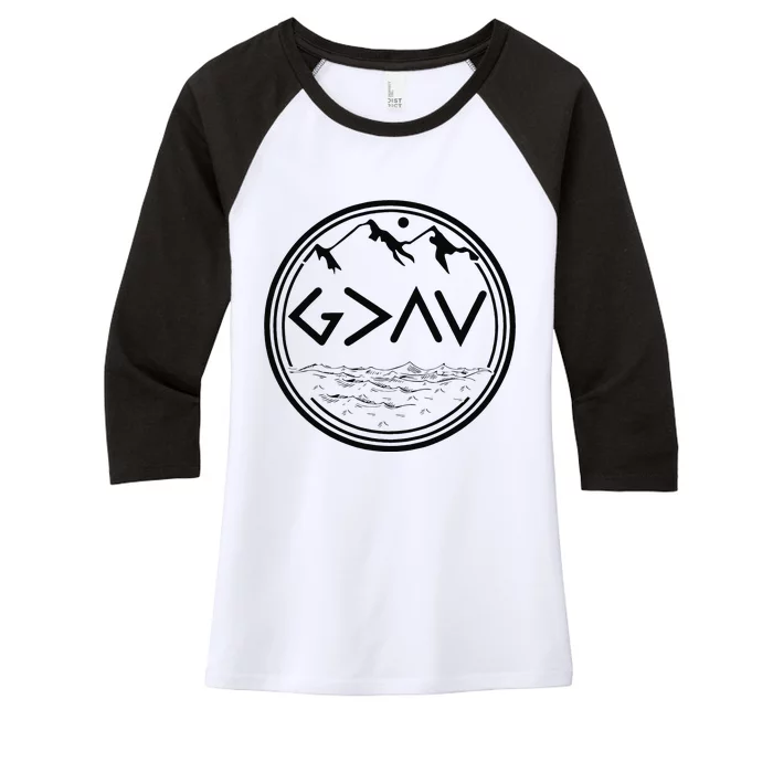 God Is Greater Than HIghs And Lows Disciple And Christian Women's Tri-Blend 3/4-Sleeve Raglan Shirt