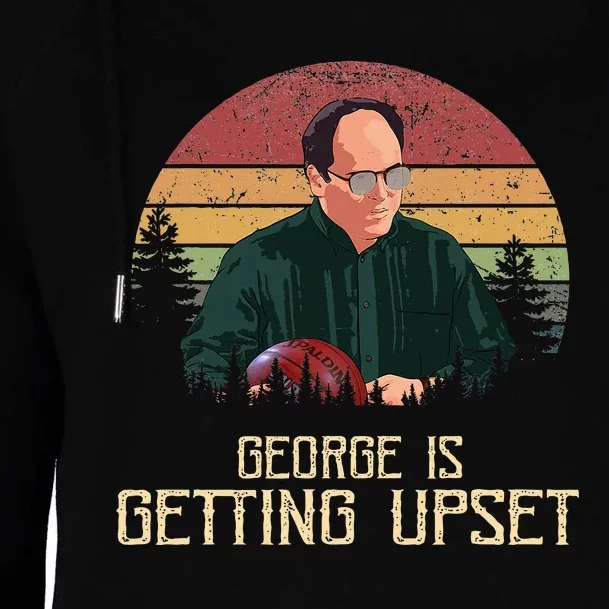 George Is Getting Upset Womens Funnel Neck Pullover Hood