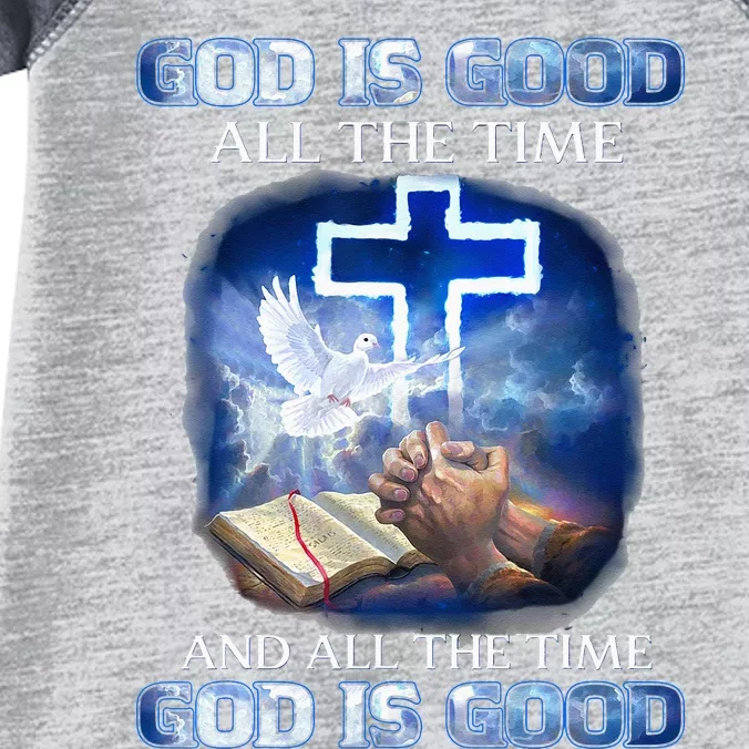 God Is Good All The Time Christian Cross Jesus Quote Infant Baby Jersey Bodysuit